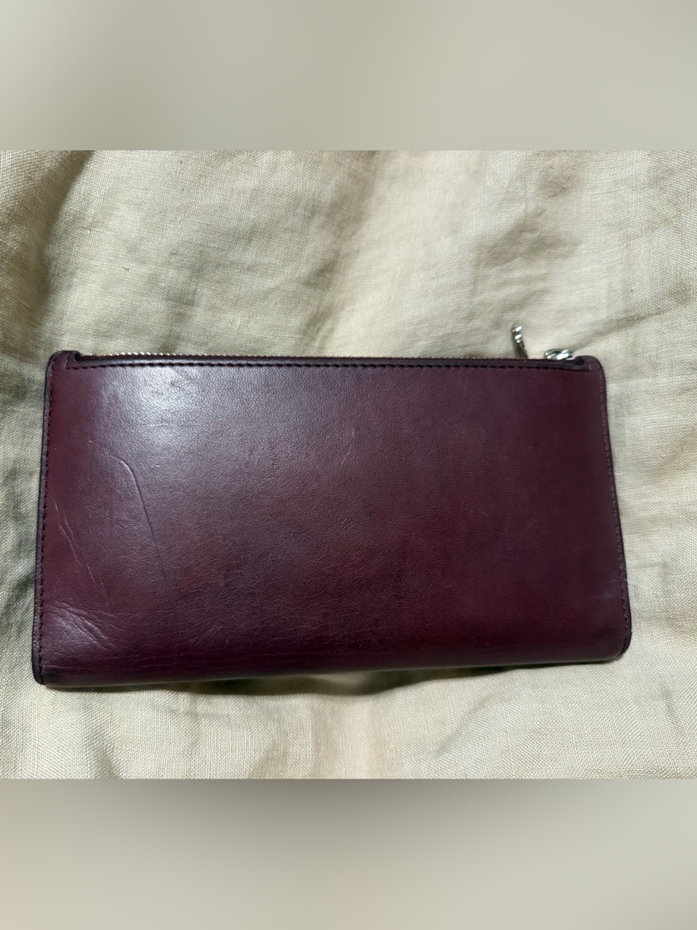 The Row lambskin Zip Wallet - Burgundy